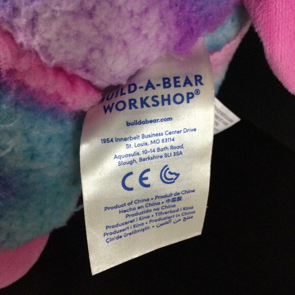 Build-A-Bear - Llama - Pink/Blue/Purple - Marbled Colors Plush - Picture 3 of 3